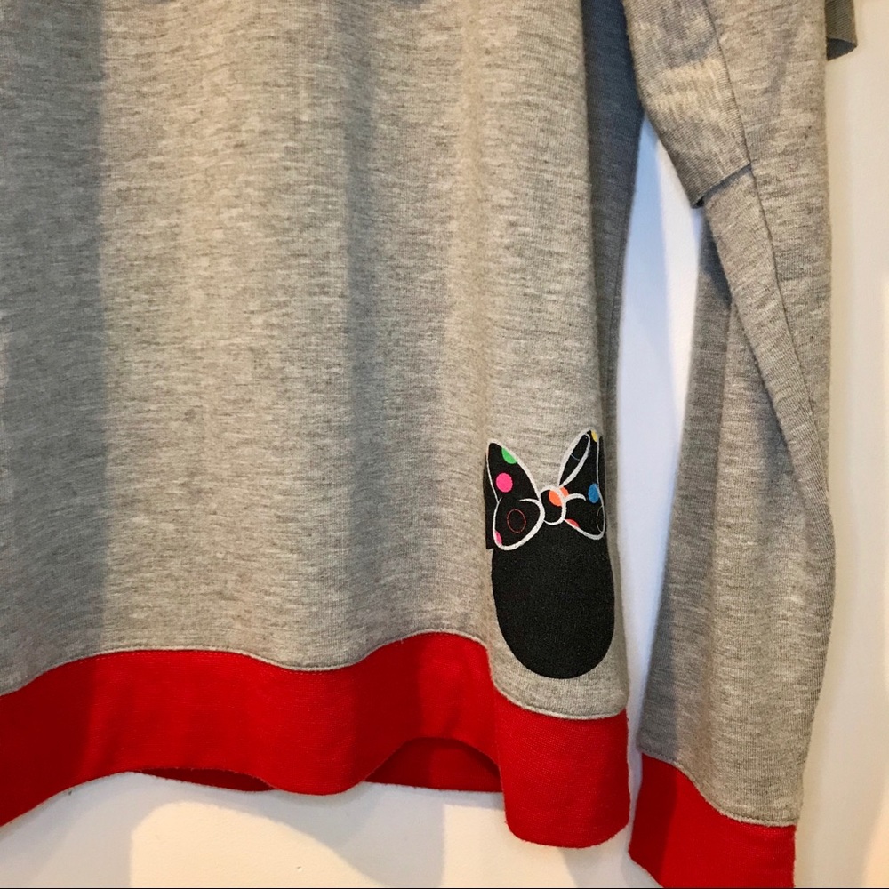 Minnie Rocks the Dots Grey Ruffle Sweater XL - Picture 6 of 6